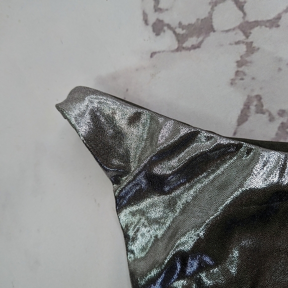 Good American Swim Bottom Women Foil Green Better Bikini Metallic - Picture 6 of 10